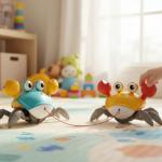 Caranguejo Fujão com Música – Brinquedo de Indução para Bebê verde