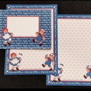 Papel de Carta Raggedy Ann & Andy Azul